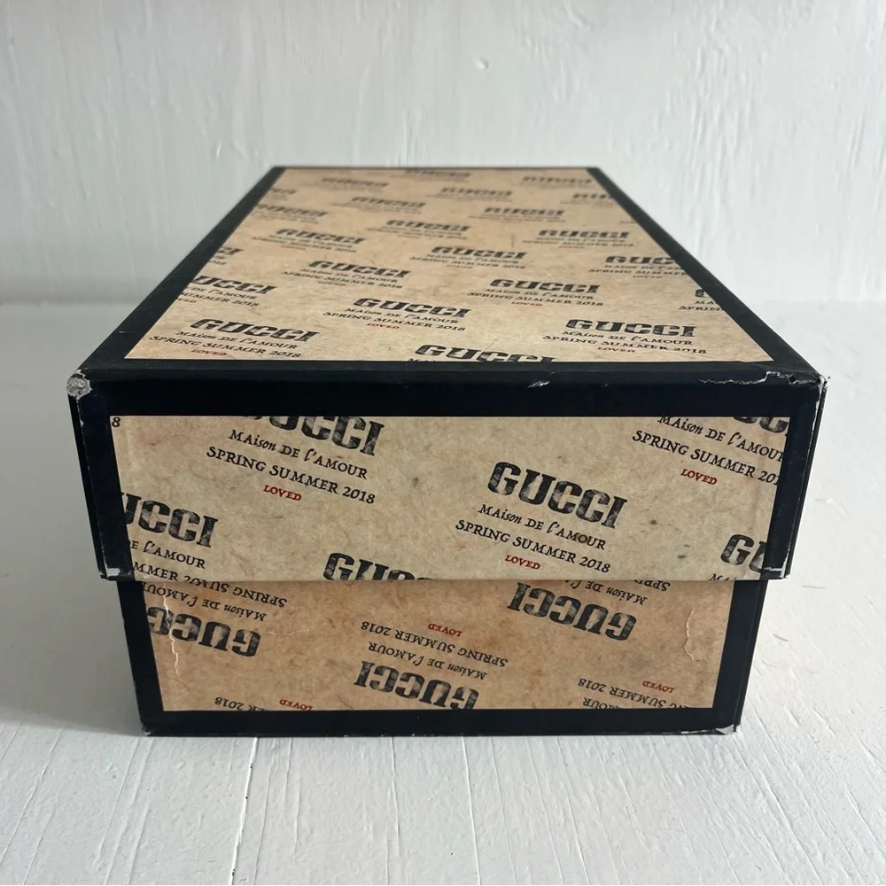 Gucci Men's Lawrence Faux Fur Suede GG Logo Slides Size 12 Chocolate Brown - Picture 11 of 13